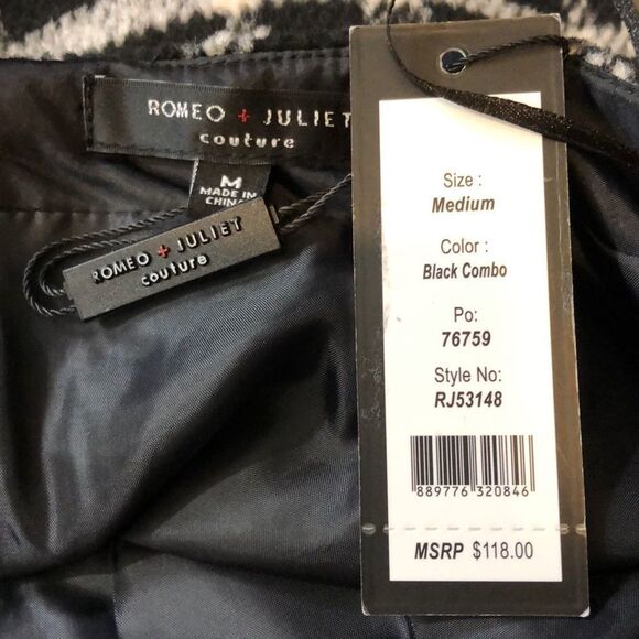 Romeo & Juliet Couture Checkered Mini Skirt M NWT - Picture 8 of 8